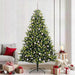 Kunstig leddet juletre med 300 LED-lamper grønn 240 cm