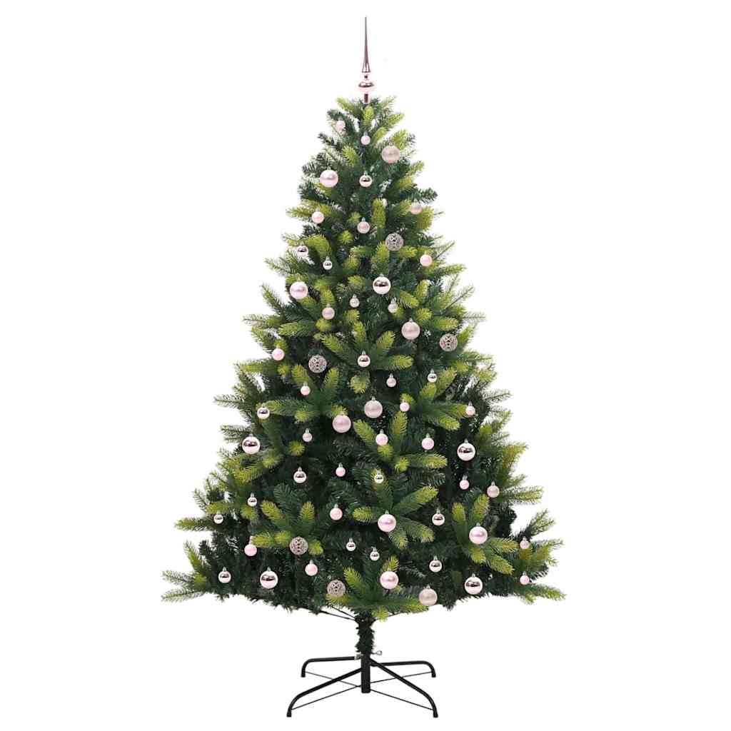 Kunstig leddet juletre med 300 LED-lamper grønn 240 cm