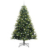 Kunstig leddet juletre med 300 LED-pærer grønn 240 cm PVC og PE