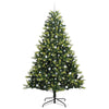 Kunstig hengslet juletre med 300 LED-lys grønn 240 cm PVC og PE