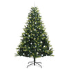 Kunstig hengslet juletre med 300 LED-lys grønn 240 cm PVC og PE