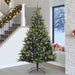 Kunstig leddet juletre med 300 LED-lamper grønn 240 cm