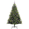 Kunstig hengslet juletre med 300 LED-lys grønn 240 cm PVC og PE