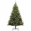 Kunstig sammenleggbar juletre med 300 LED-lamper grønn 240 cm