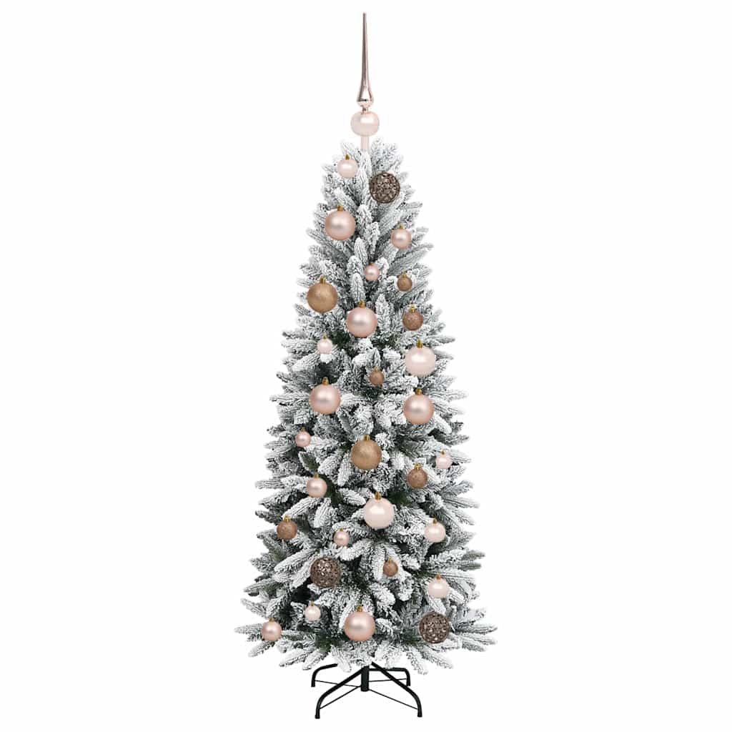 Kunstig juletre med 150 LED Hvit 120 cm PVC, plast, stål og PE
