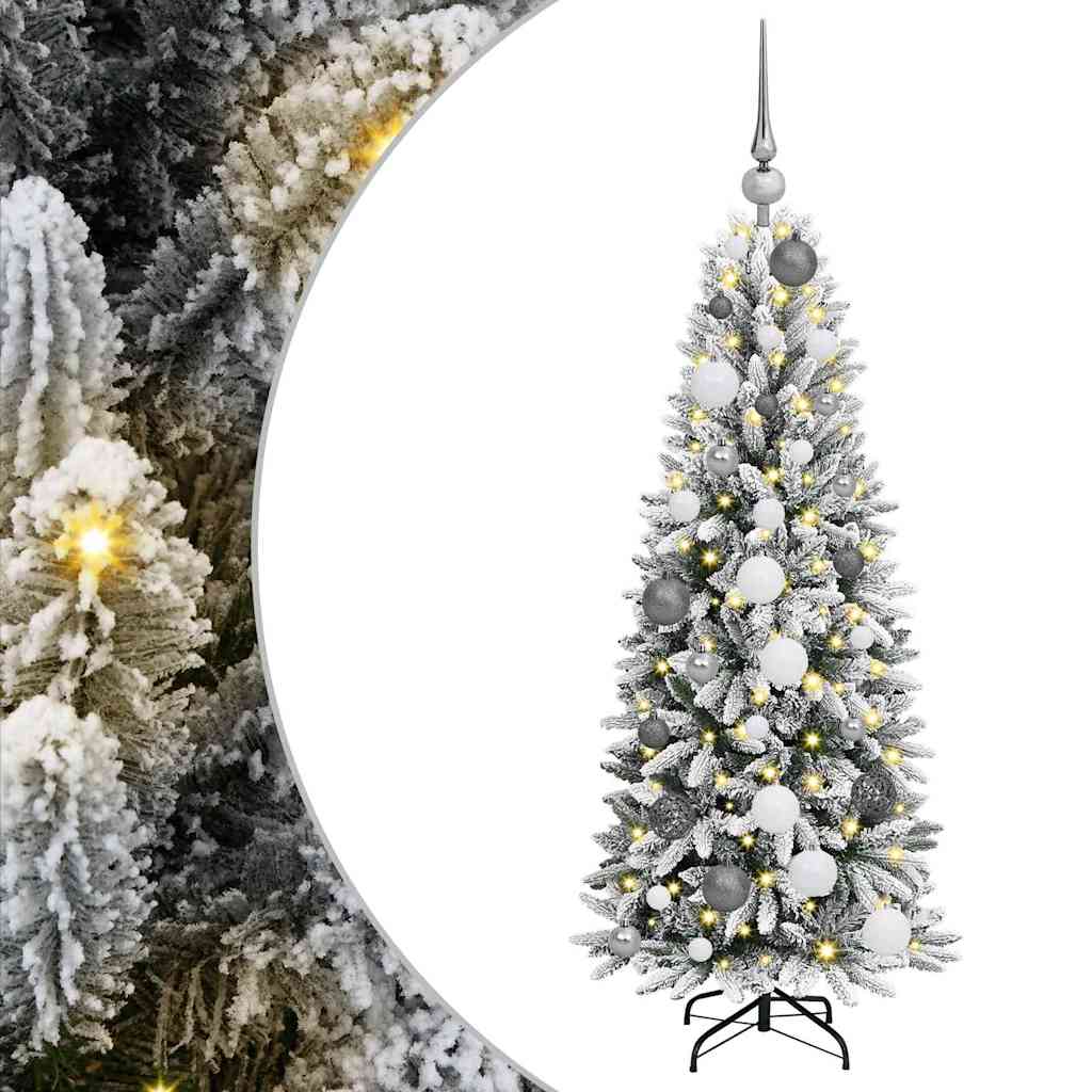 Kunstig juletre Hvit 53 x 53 x 120 cm PVC, plast, stål og PE