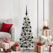 Kunstig juletre med 150 LED Hvit 120 cm PVC, plast, stål og PE