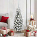 Kunstig juletre med 150 LED Hvit 120 cm PVC, plast, stål og PE
