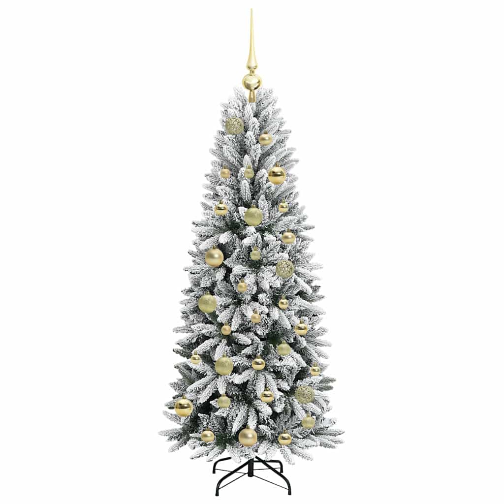 Kunstig juletre med 150 LED Hvit 120 cm PVC, plast, stål og PE