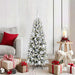 Kunstig juletre med 150 LED Hvit 120 cm PVC, plast, stål og PE