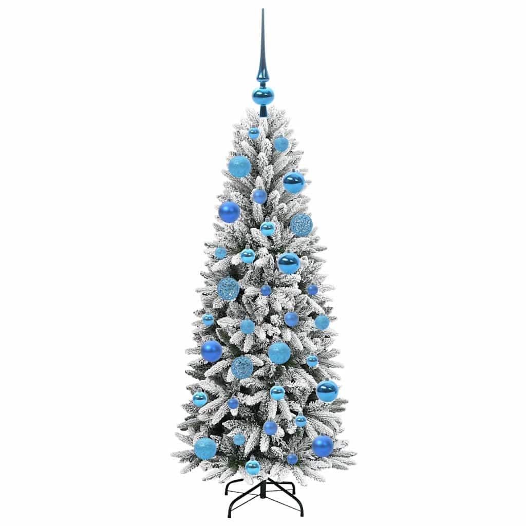 Kunstig juletre med 150 LED Hvit 120 cm PVC, plast, stål og PE