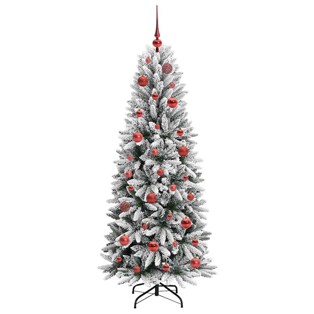 Kunstig juletre med 150 LED Hvit 150 cm PVC, plast, stål og PE