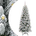 Kunstig juletre med 150 LED Hvit 150 cm PVC, plast, stål og PE