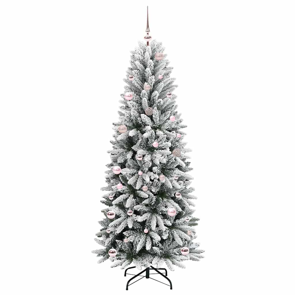 Kunstig juletre med 150 LED Hvit 150 cm PVC, plast, stål og PE