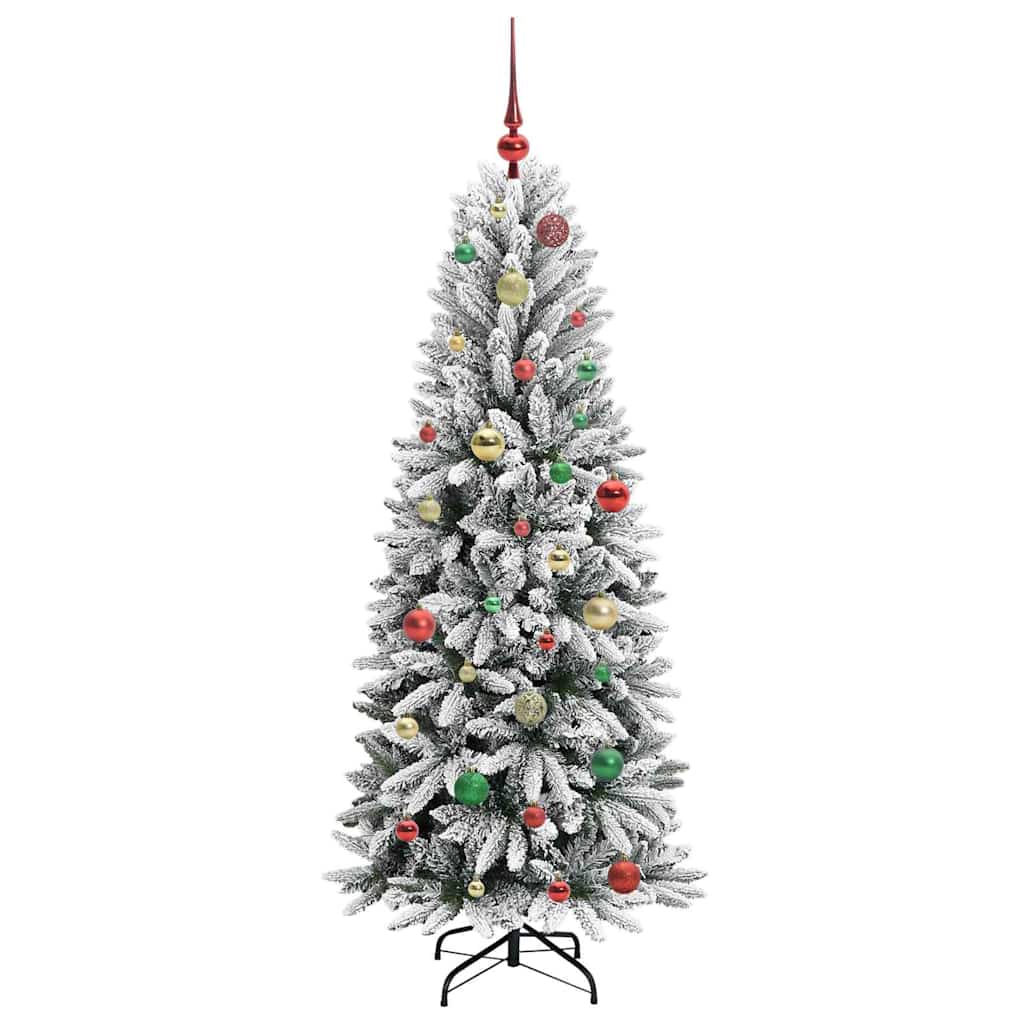 Kunstig juletre med 150 LED Hvit 150 cm PVC, plast, stål og PE