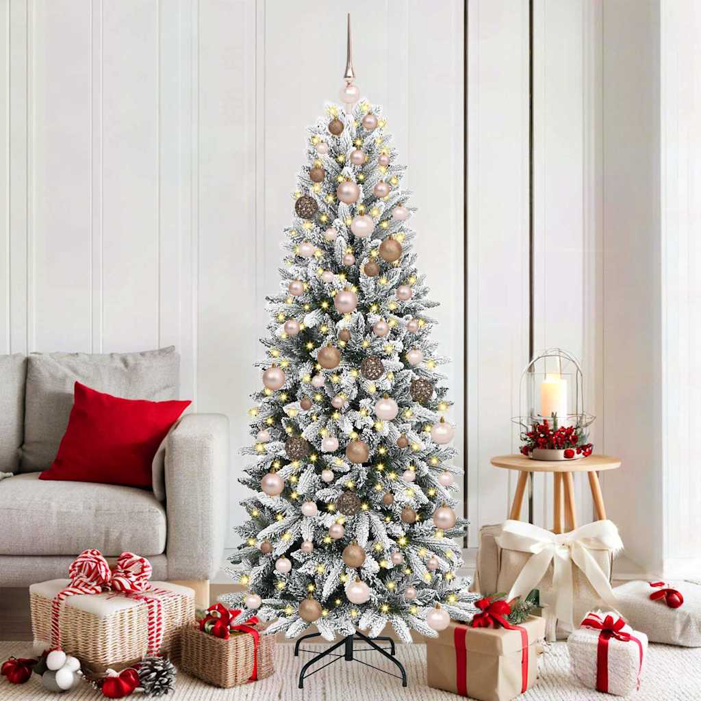 Kunstig juletre Hvit 73 x 73 x 180 cm PVC, plast, stål og PE