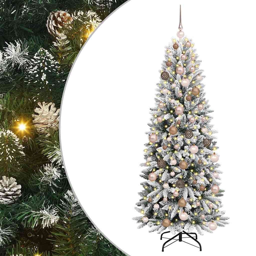 Kunstig juletre Hvit 73 x 73 x 180 cm PVC, plast, stål og PE