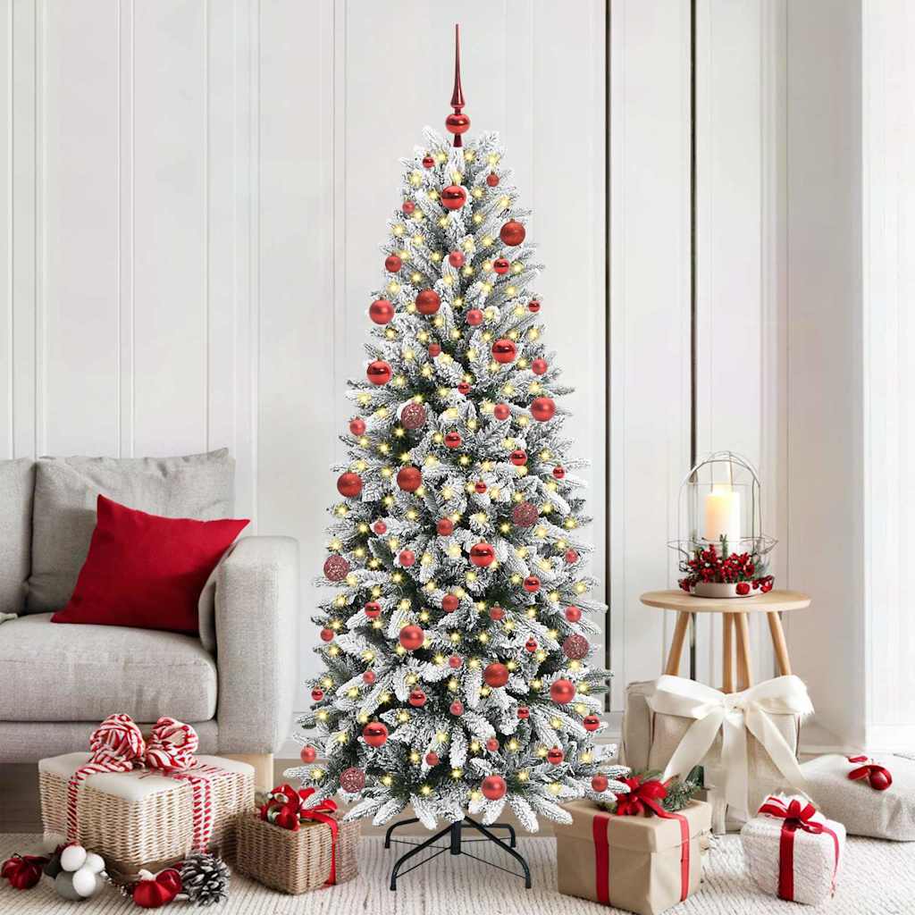 Kunstig juletre Hvit 73 x 73 x 180 cm PVC, plast, stål og PE