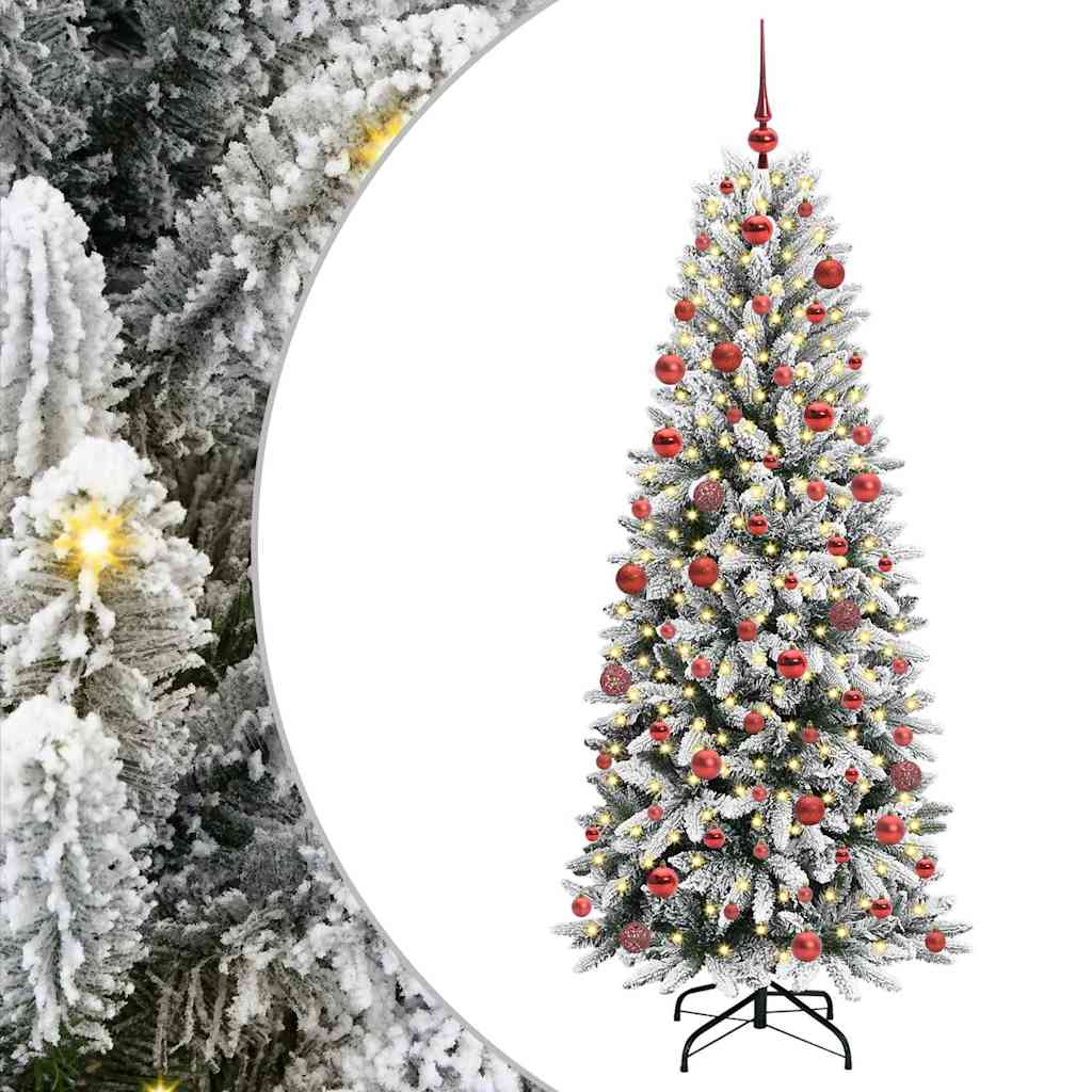 Kunstig juletre Hvit 73 x 73 x 180 cm PVC, plast, stål og PE