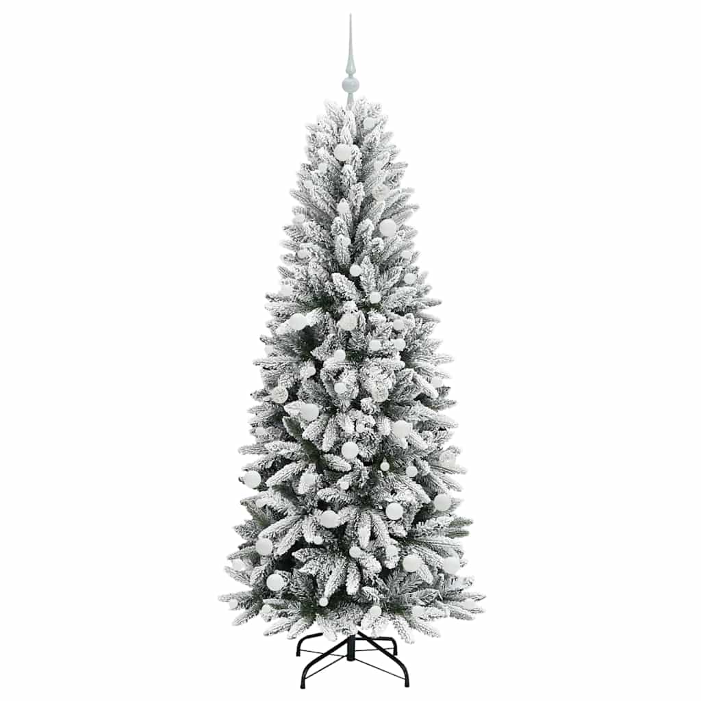 Kunstig juletre med 300 LED Hvit 180 cm PVC, plast, stål og PE