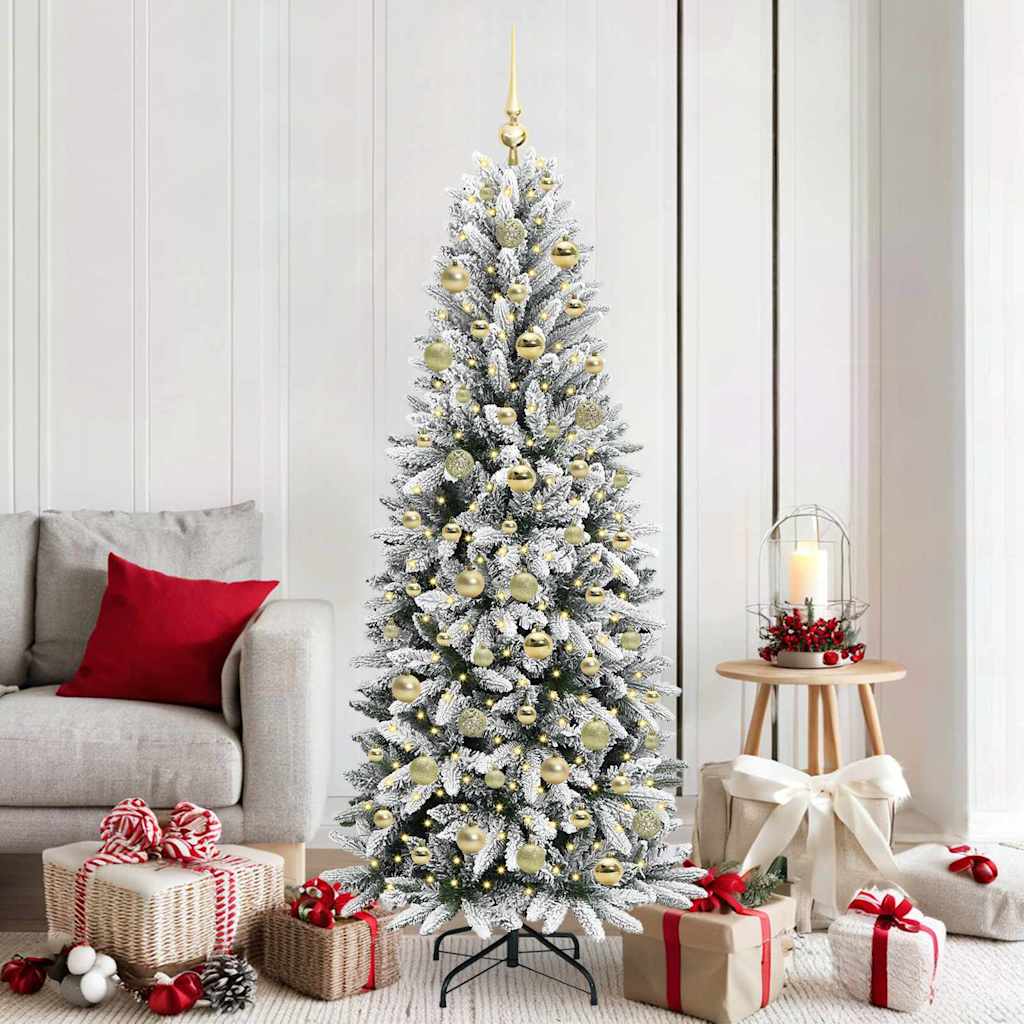 Kunstig juletre Hvit 73 x 73 x 180 cm PVC, plast, stål og PE