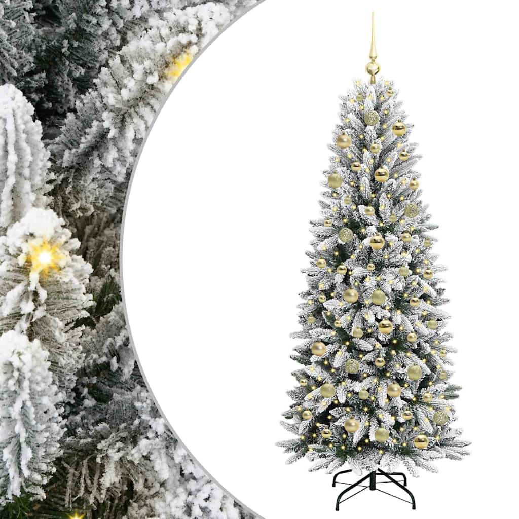 Kunstig juletre Hvit 73 x 73 x 180 cm PVC, plast, stål og PE