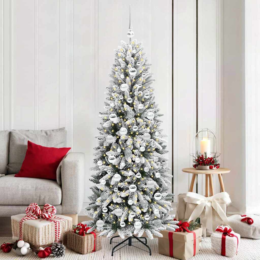 Kunstig juletre Hvit 73 x 73 x 180 cm PVC, plast, stål og PE
