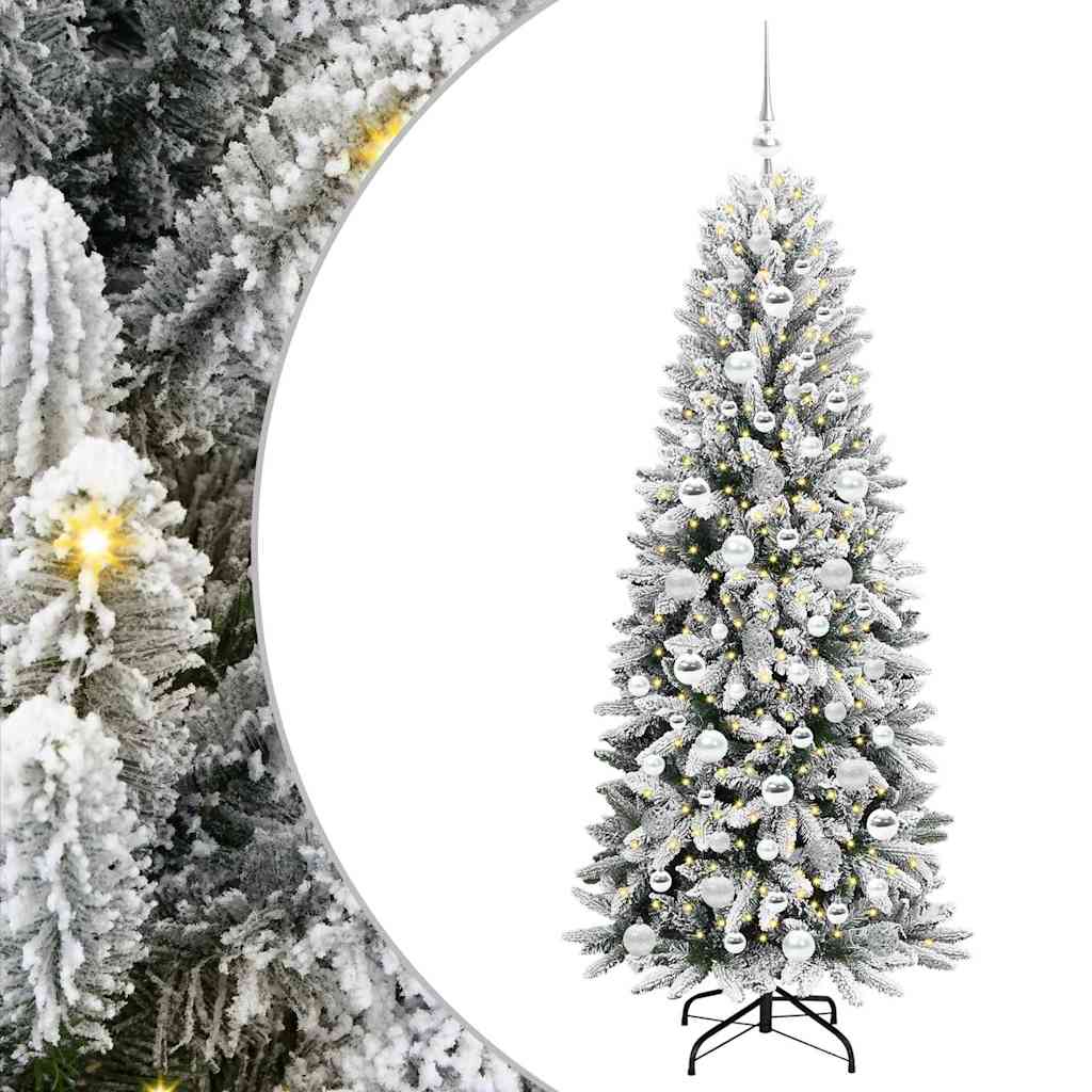 Kunstig juletre Hvit 73 x 73 x 180 cm PVC, plast, stål og PE