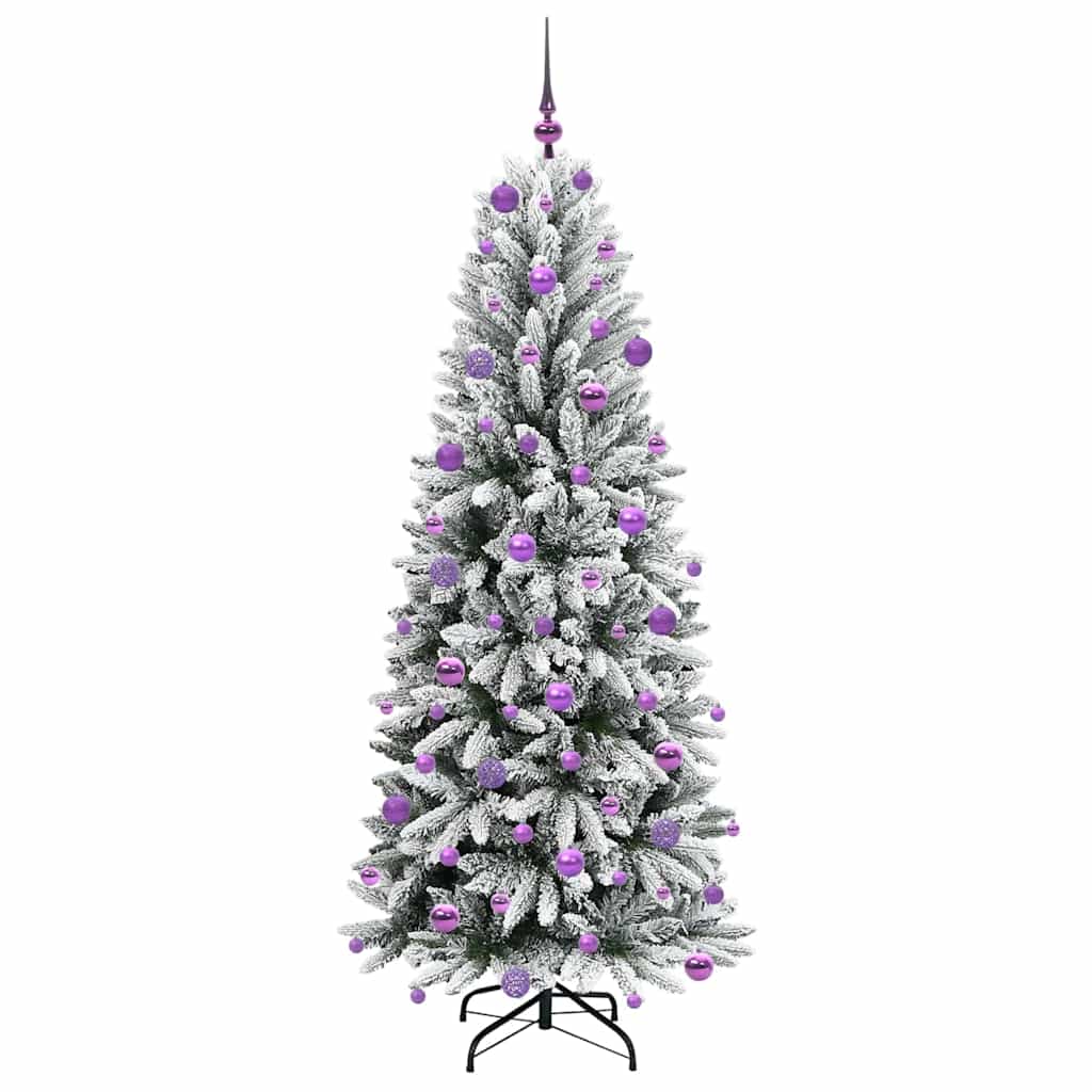Kunstig juletre med 300 LED Hvit 180 cm PVC, plast, stål og PE