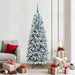 Kunstig juletre med 300 LED Hvit 180 cm PVC, plast, stål og PE