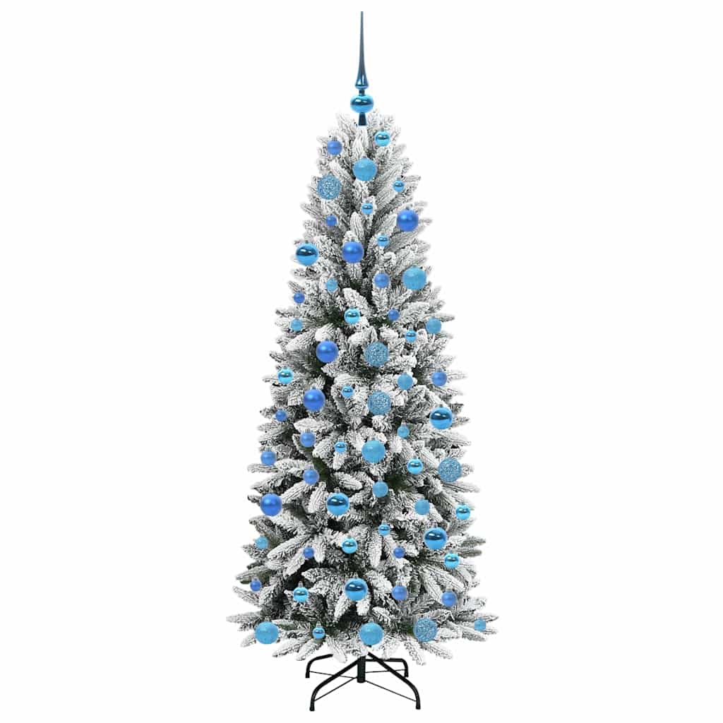 Kunstig juletre med 300 LED Hvit 180 cm PVC, plast, stål og PE