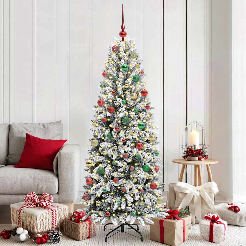 Kunstig juletre Hvit 73 x 73 x 180 cm PVC, plast, stål og PE