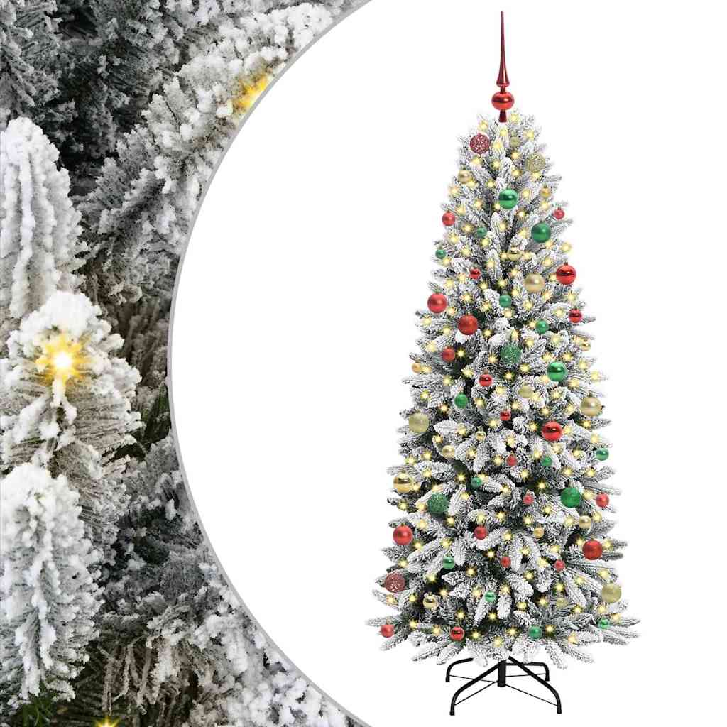 Kunstig juletre Hvit 73 x 73 x 180 cm PVC, plast, stål og PE