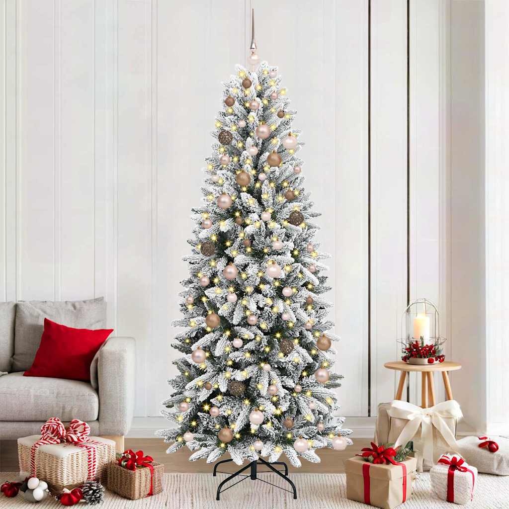 Kunstig juletre Hvit 78 x 78 x 210 cm PVC, plast, stål og PE