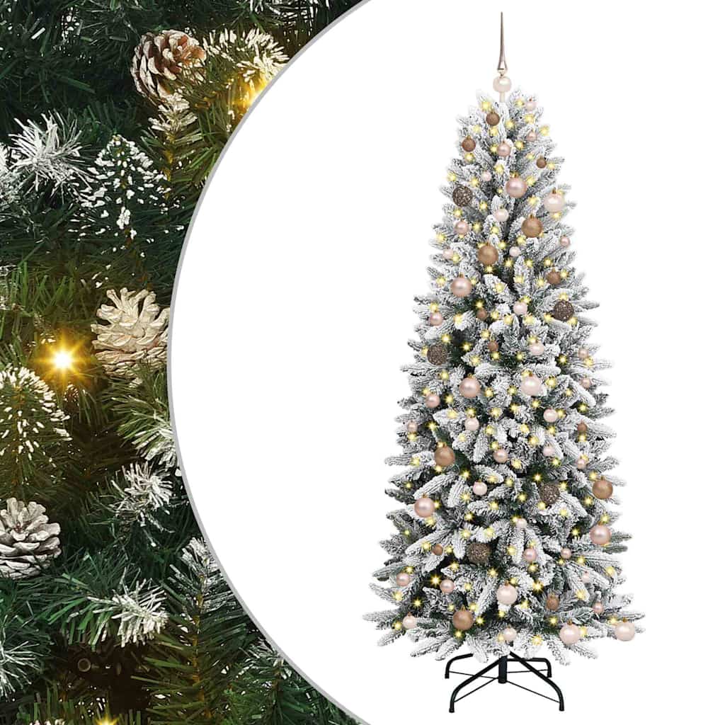 Kunstig juletre Hvit 78 x 78 x 210 cm PVC, plast, stål og PE