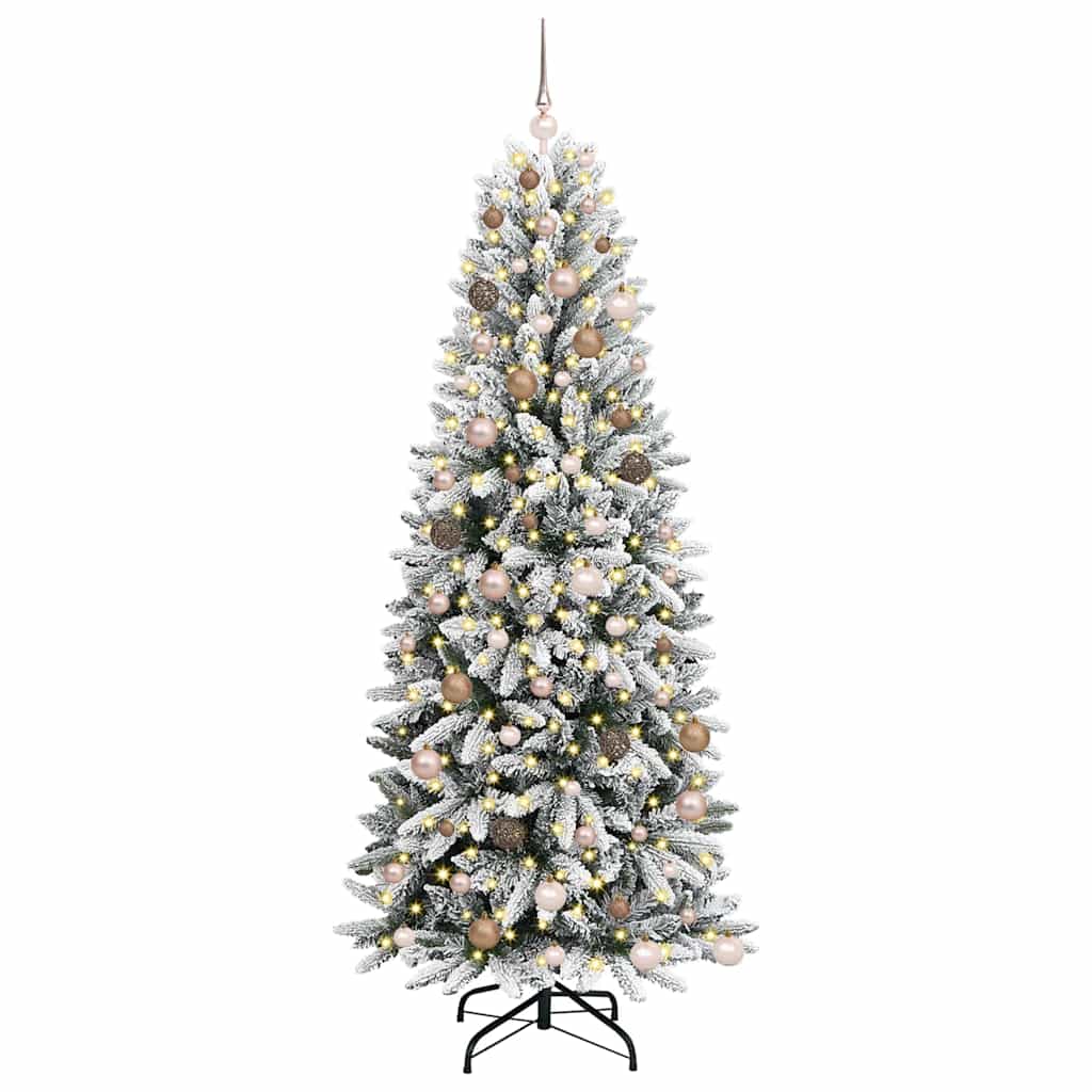 Kunstig juletre Hvit 78 x 78 x 210 cm PVC, plast, stål og PE