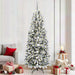 Kunstig juletre med 300 LED Hvit 210 cm PVC, plast, stål og PE