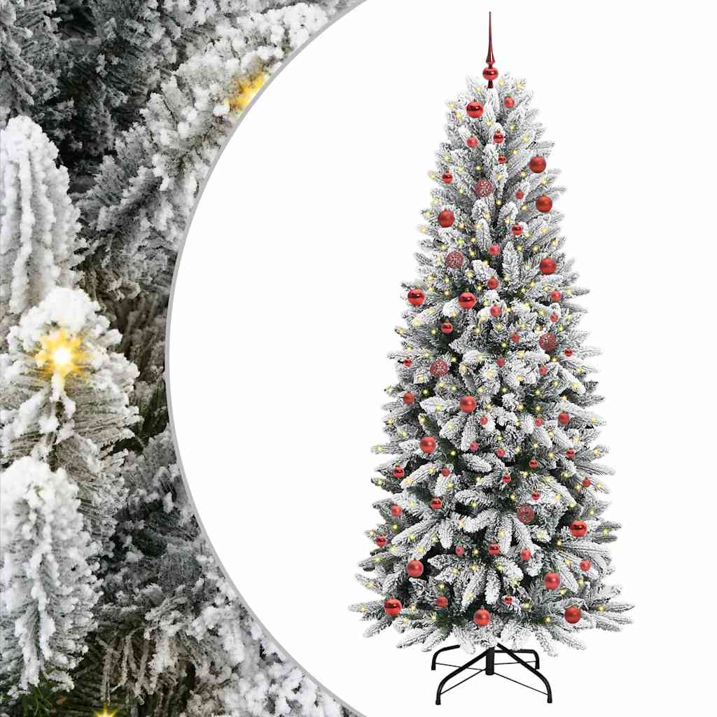 Kunstig juletre Hvit 78 x 78 x 210 cm PVC, plast, stål og PE
