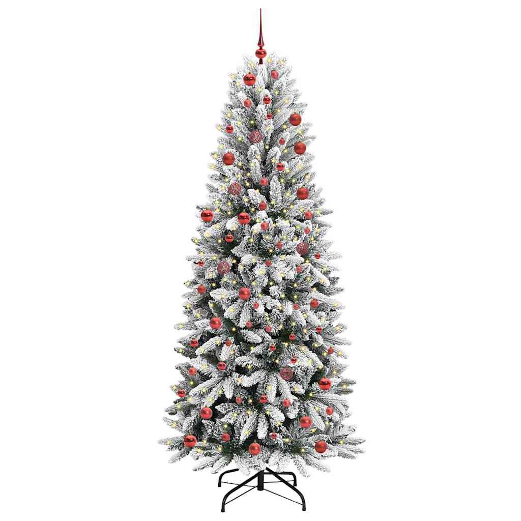 Kunstig juletre Hvit 78 x 78 x 210 cm PVC, plast, stål og PE