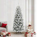 Kunstig juletre med 300 LED Hvit 210 cm PVC, plast, stål og PE