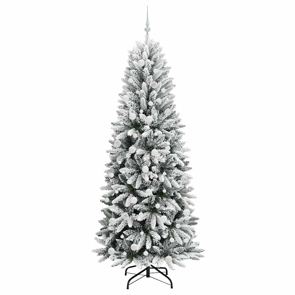 Kunstig juletre med 300 LED Hvit 210 cm PVC, plast, stål og PE