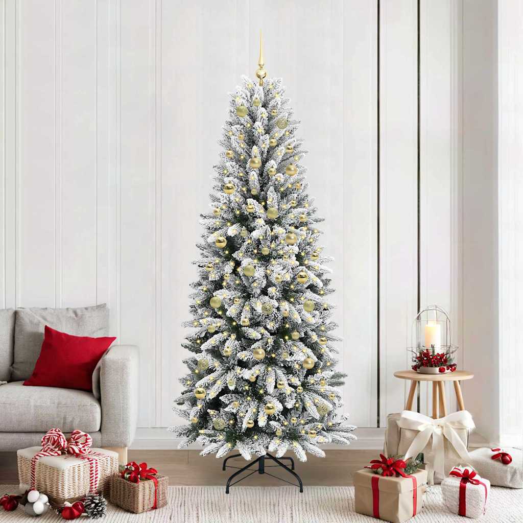Kunstig juletre Hvit 78 x 78 x 210 cm PVC, plast, stål og PE