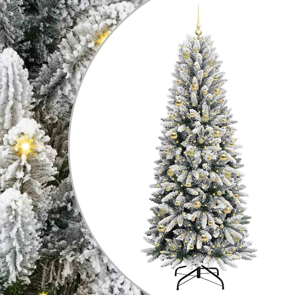 Kunstig juletre Hvit 78 x 78 x 210 cm PVC, plast, stål og PE