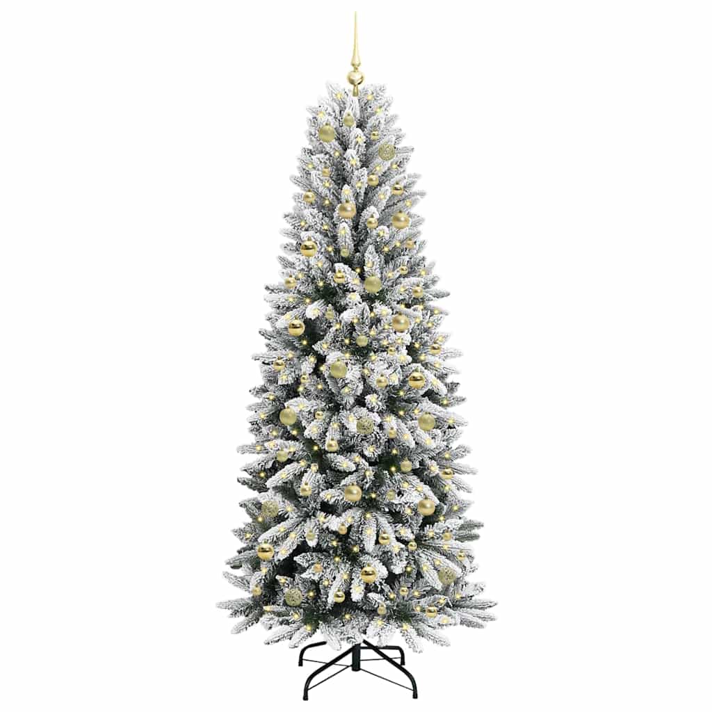 Kunstig juletre Hvit 78 x 78 x 210 cm PVC, plast, stål og PE