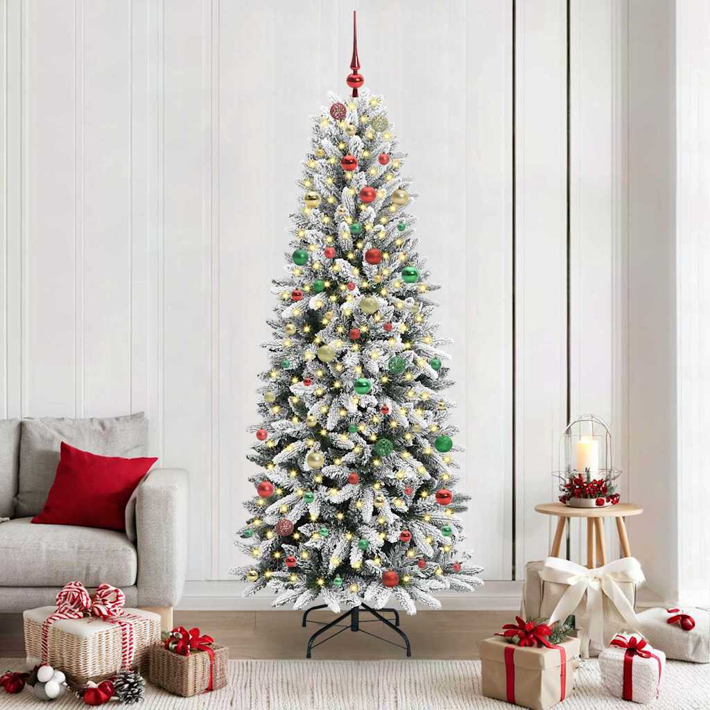 Kunstig juletre Hvit 78 x 78 x 210 cm PVC, plast, stål og PE