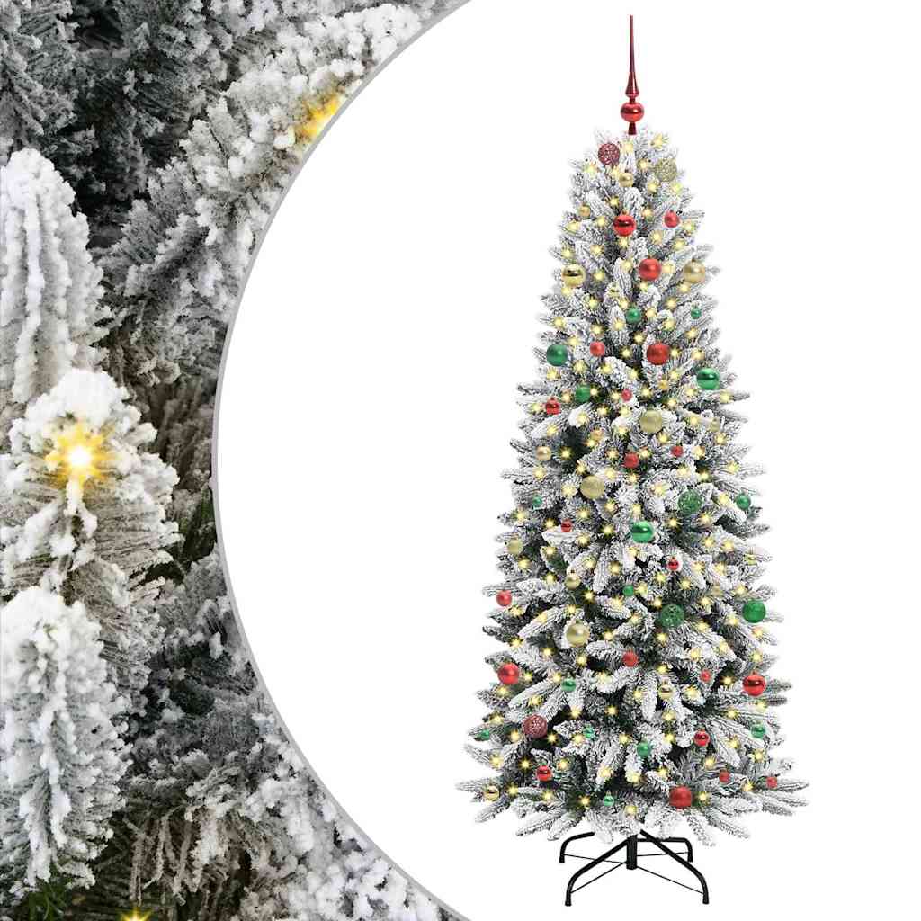 Kunstig juletre Hvit 78 x 78 x 210 cm PVC, plast, stål og PE