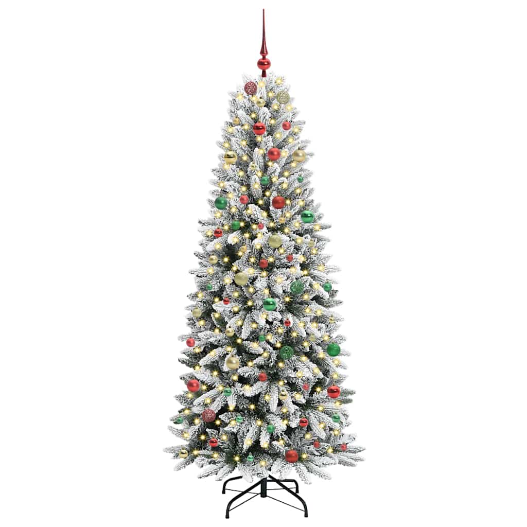 Kunstig juletre Hvit 78 x 78 x 210 cm PVC, plast, stål og PE