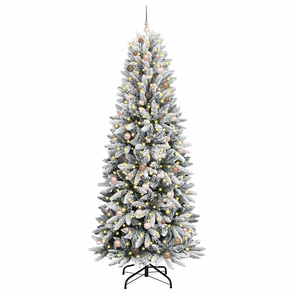 Kunstig juletre Hvit 93 x 93 x 240 cm PVC, plast, stål og PE