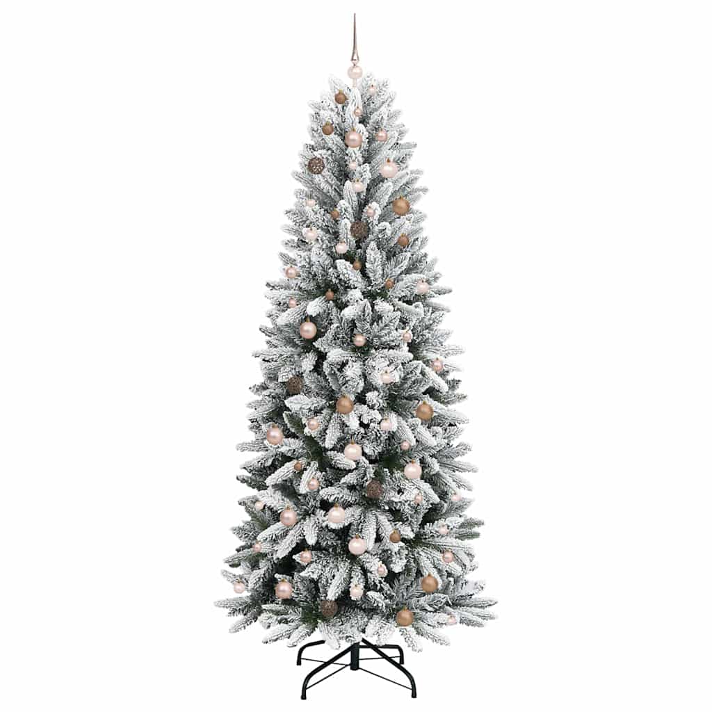 Kunstig juletre Hvit 93 x 93 x 240 cm PVC, plast, stål og PE