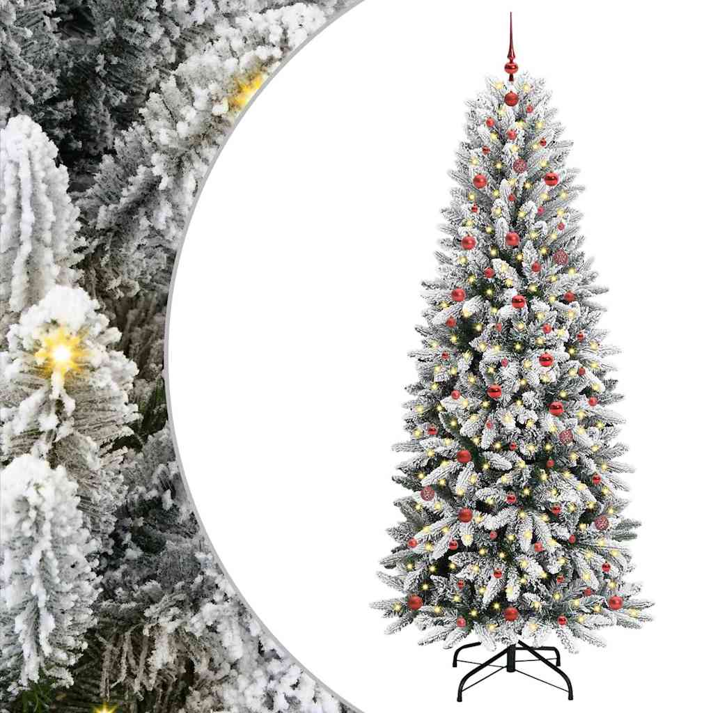 Kunstig juletre Hvit 93 x 93 x 240 cm PVC, plast, stål og PE